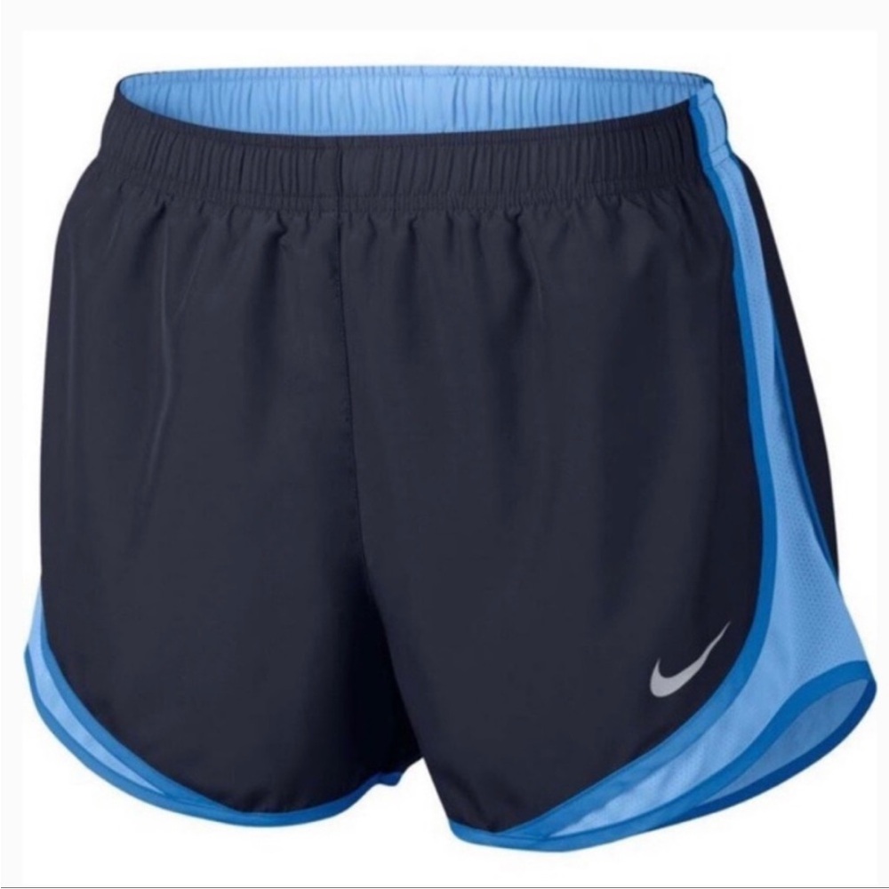 Nike Women's Black and Blue Running Shorts